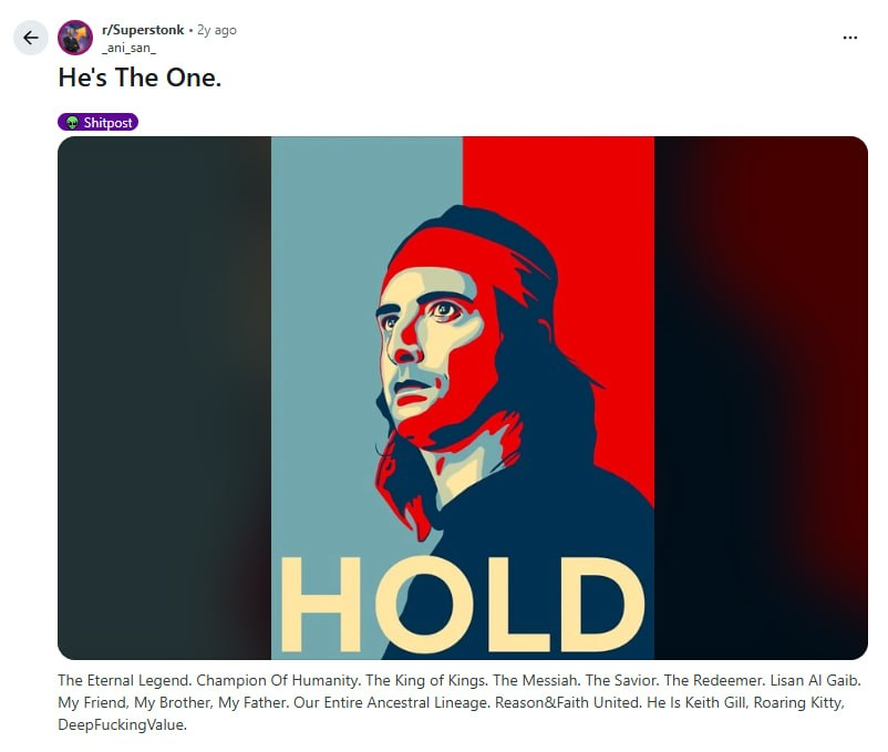 HOLD. The GME BULL is not just a trader. He is the legend the market never saw coming.